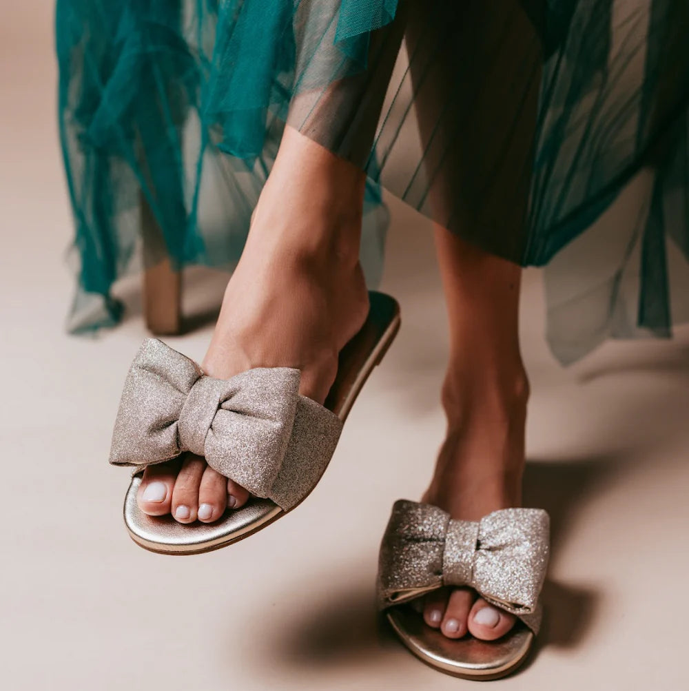 Rafie Bow Slide Sandal Starry - Solei Sea