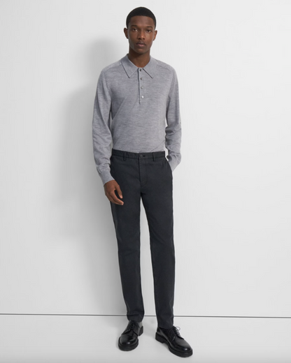 Zaine Pant In Organic Cotton Black - Theory Men