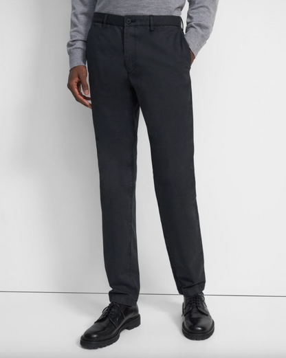 Zaine Pant In Organic Cotton Black - Theory Men