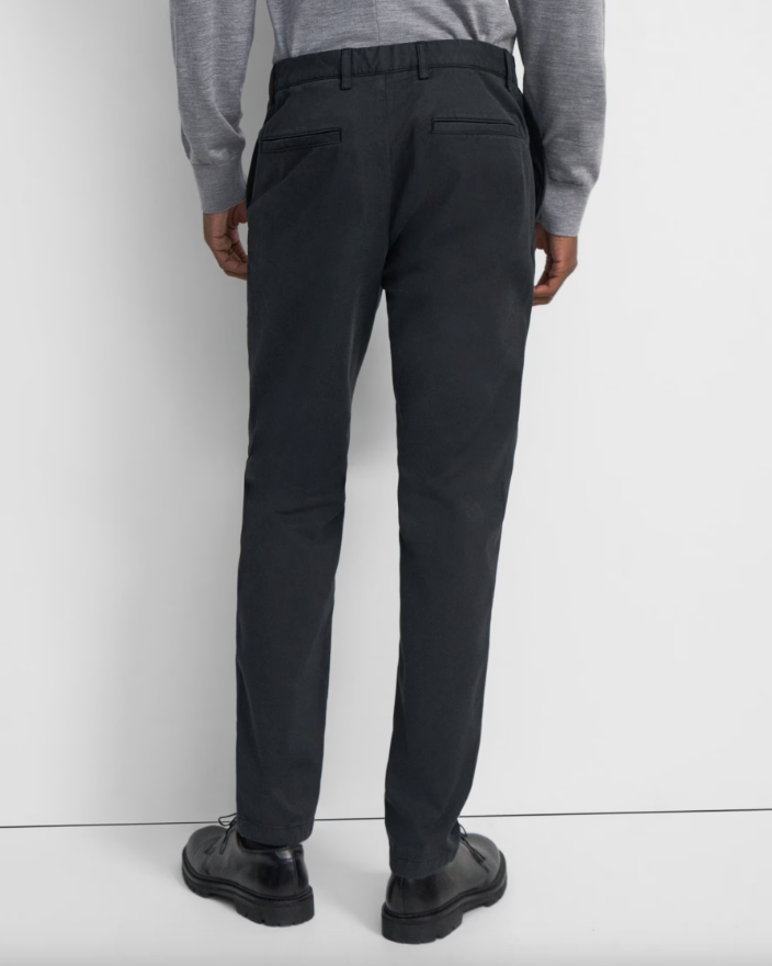 Zaine Pant In Organic Cotton Black - Theory Men