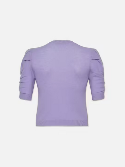 Ruched Sleeve Cashmere Sleeve Lilac - FRAME