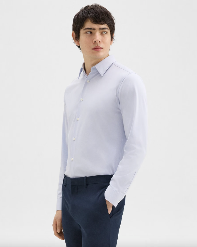 Sylvain Structure Knit Tailored Shirt Olympic - Theory