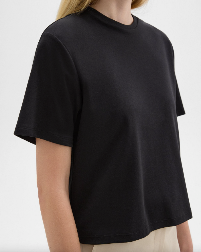 Boxy Tee Black - Theory Women