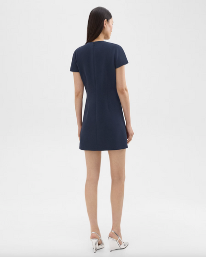 Admiral Crepe Dolman Sleeve Mini Dress Nocturnal Navy - Theory Women's