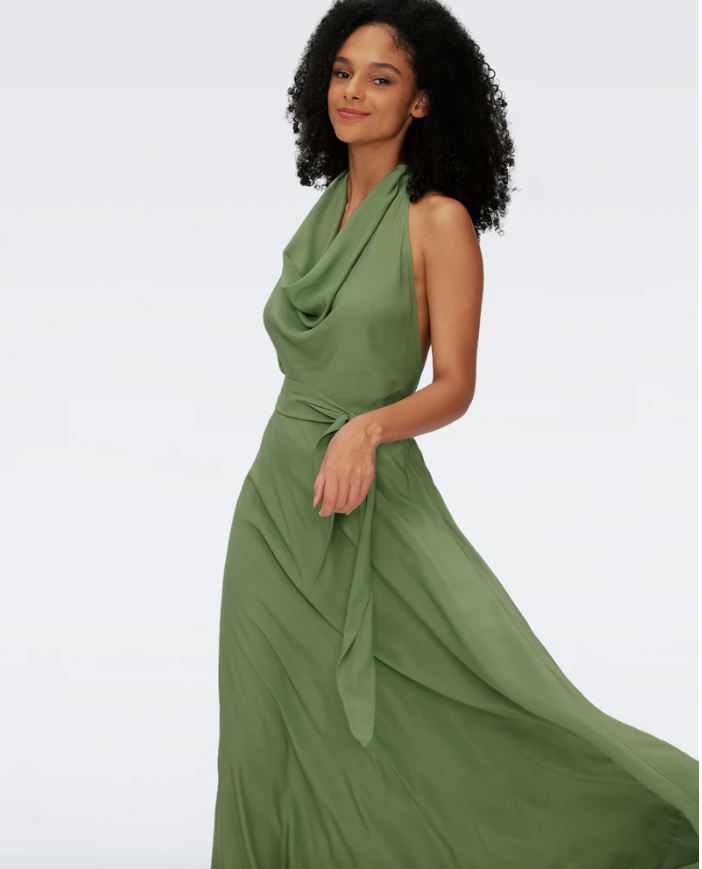 McKibbin Dress Military Green - Diane Von Furstenberg
