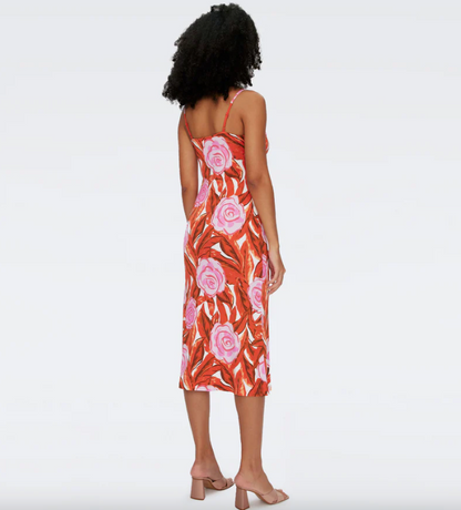 Alik Dress Palm Floral - Diane Von Furstenberg