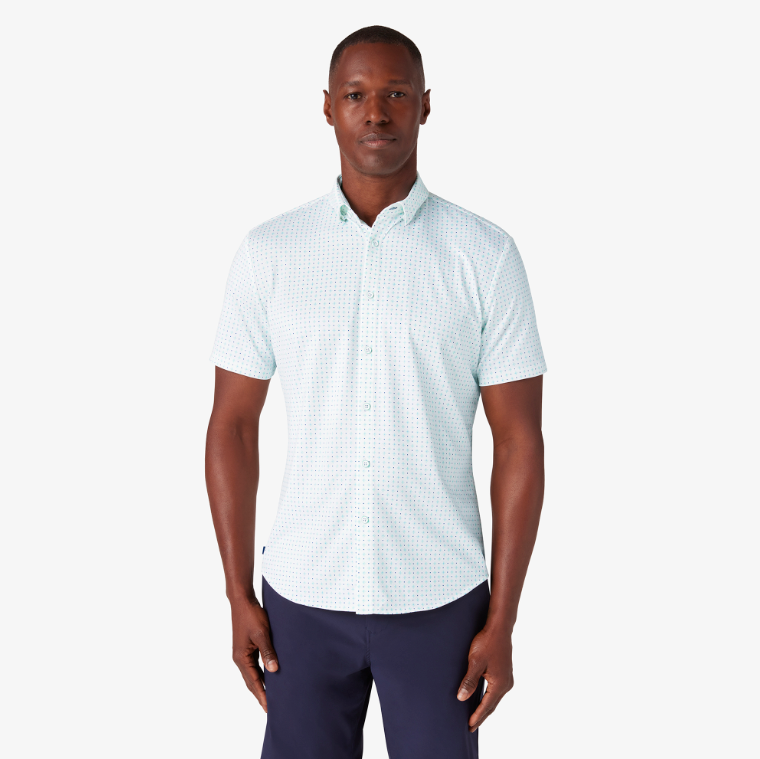 Halyard SS Dress Shirt Neptune Pyramid - Mizzen + Main