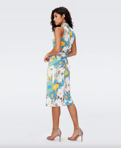 Maren Dress Huge Day Dream Floral Blue - Diane Von Furstenberg