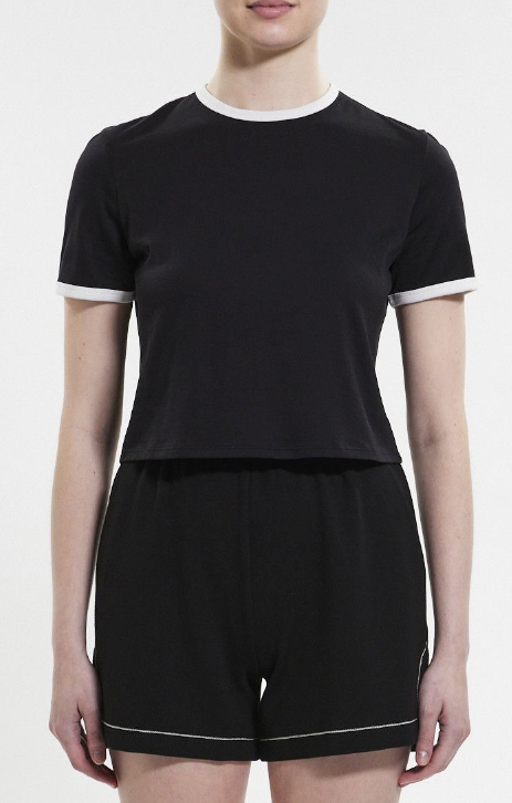 Ringer Tee Black/White - Theory Women