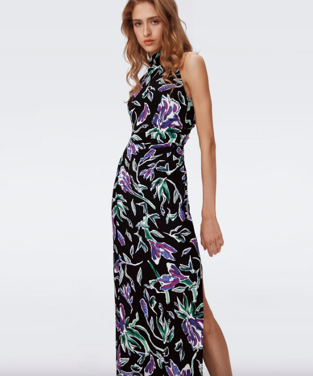 Libby Dress Huge Tulip Fields Violet - Diane Von Furstenberg