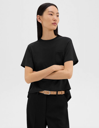 Easy Relaxed Tee Black - Theory Women