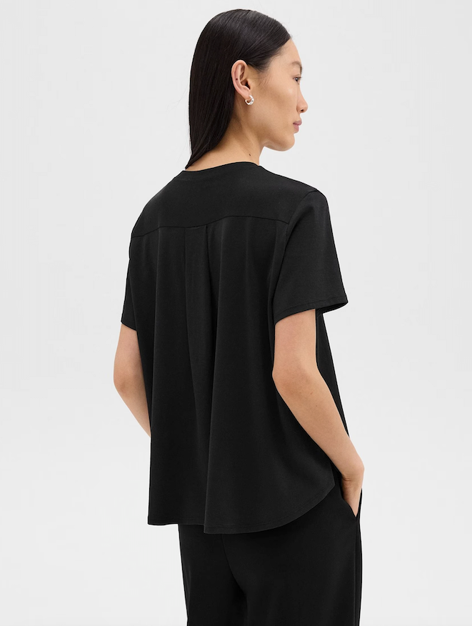 Easy Relaxed Tee Black - Theory Women's