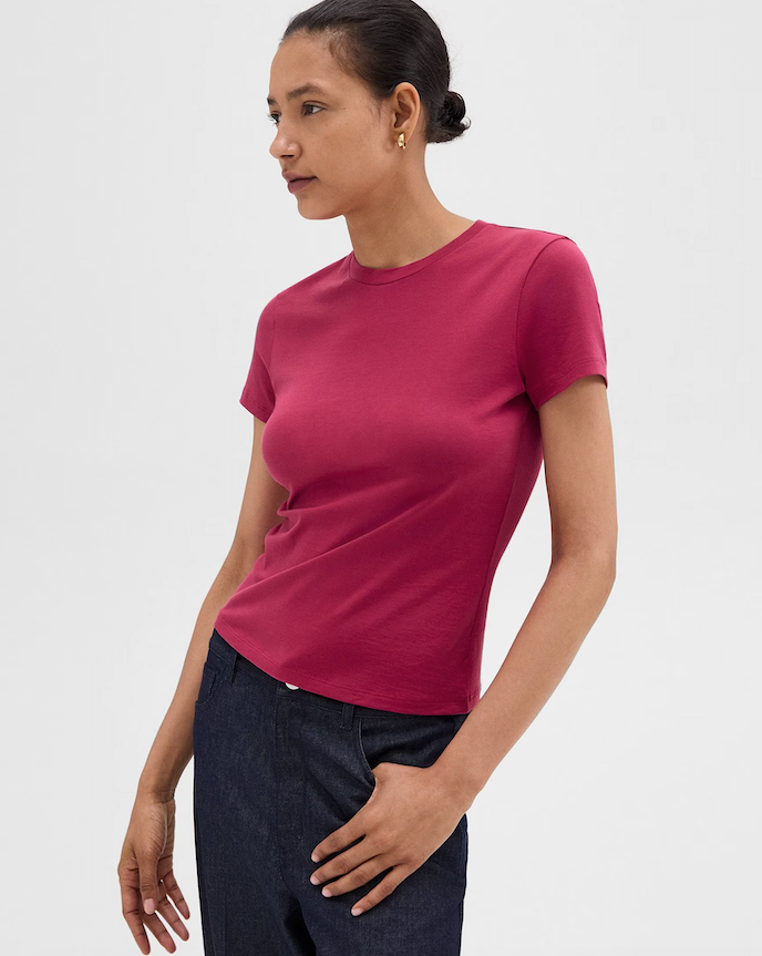 Tiny Tee Deep Rose - Theory Women