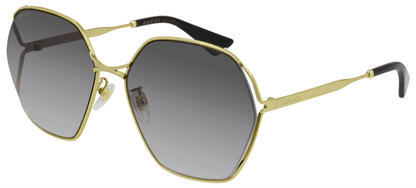 Womens Metal Gold Sunglasses - Gucci