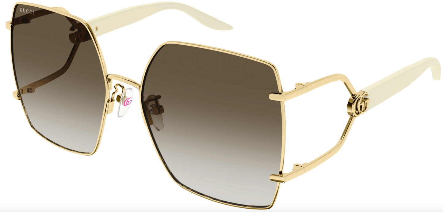 Womens Metal Gold Sunglasses - Gucci