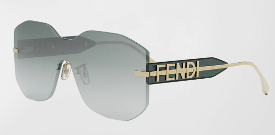 Fendigraphy Sunglasses Shiny Endura Gold / Gradient Green - Fendi