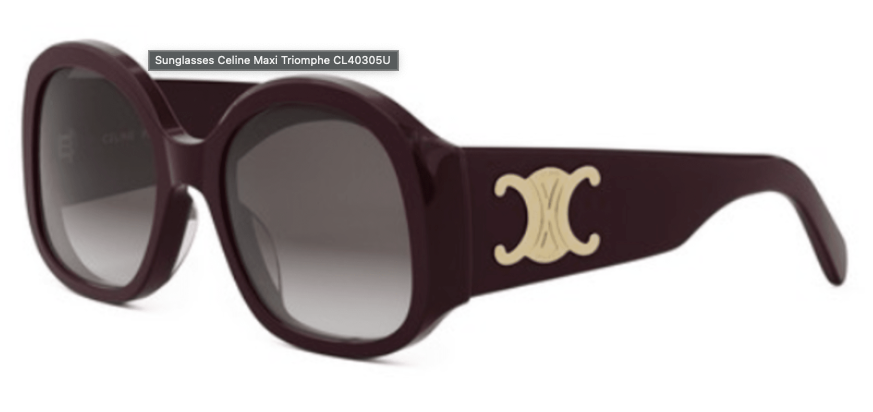 Maxi Triomphe Acetate Sunglasses Burgundy - Celine