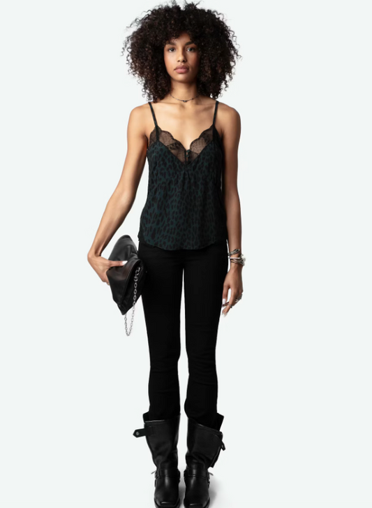 Cyoko Leopard Camisole Peaks - Zadig & Voltaire