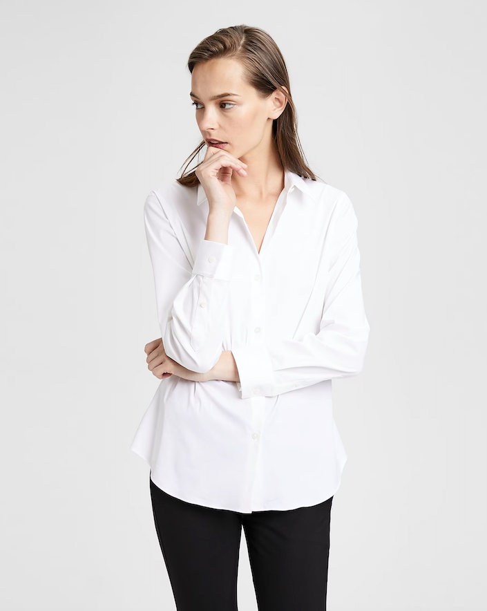 Tenia Cotton Shirting White - Theory Women