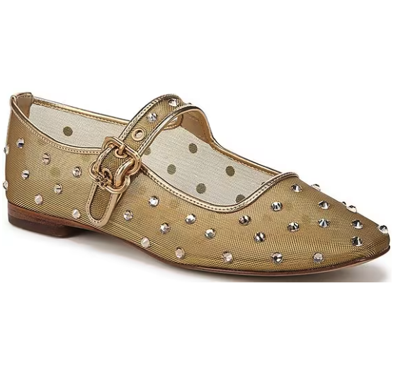 Michaela Shine Mary Jane Flat Gold - Sam Edelman