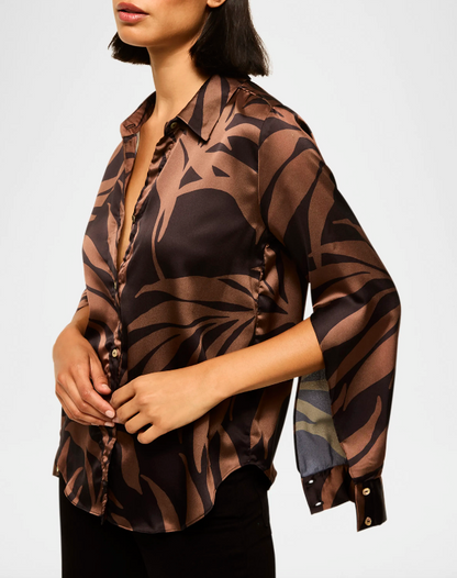 Roya Satin Top Palm Frond - MISA