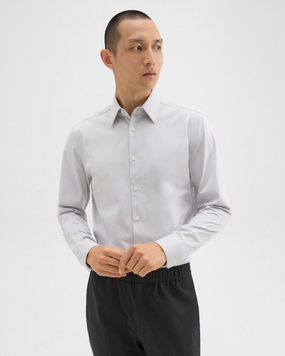 Sylvain Structure Knit Shirt Vapor - Theory Men