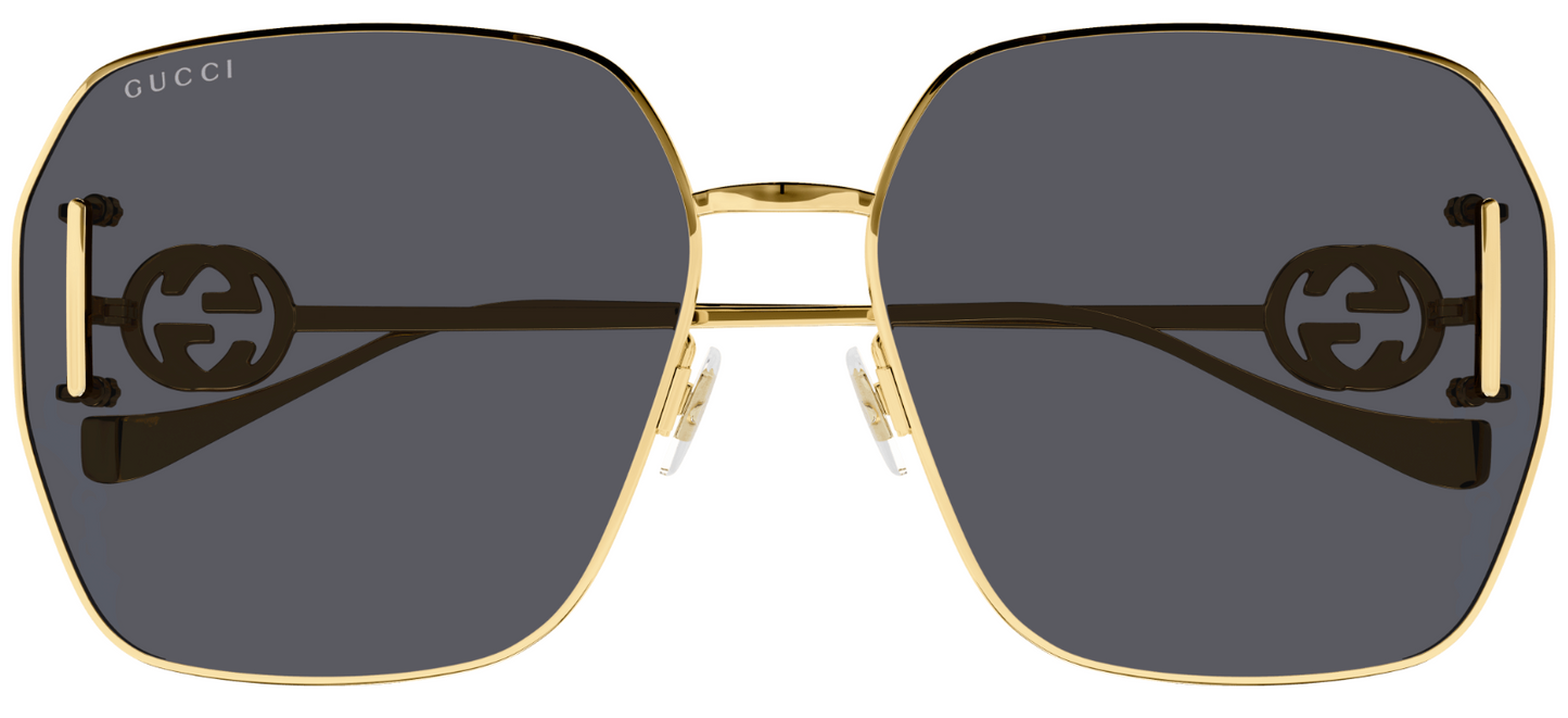 Womens Metal Sunglasses Gold - Gucci