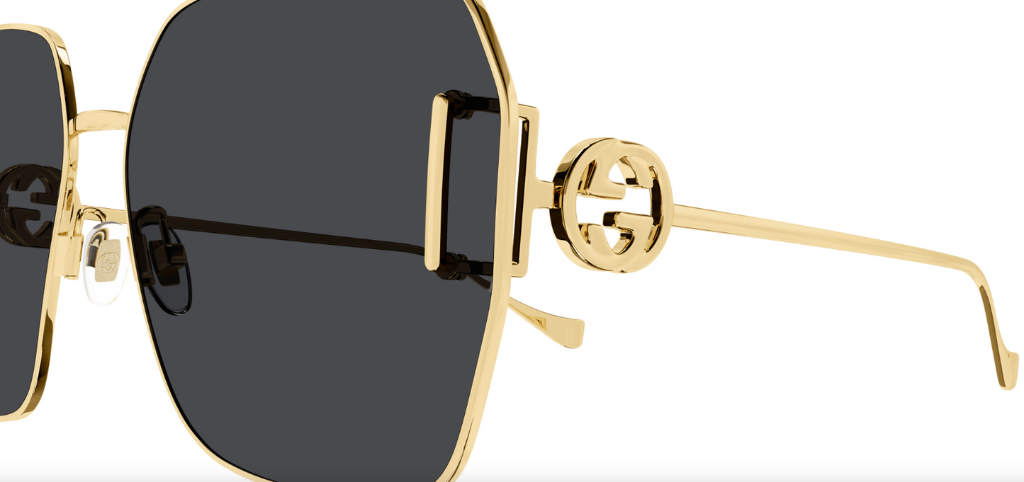 Womens Metal Sunglasses Gold - Gucci