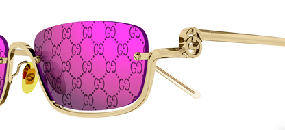 Unisex Metal Violet Sunglasses - Gucci