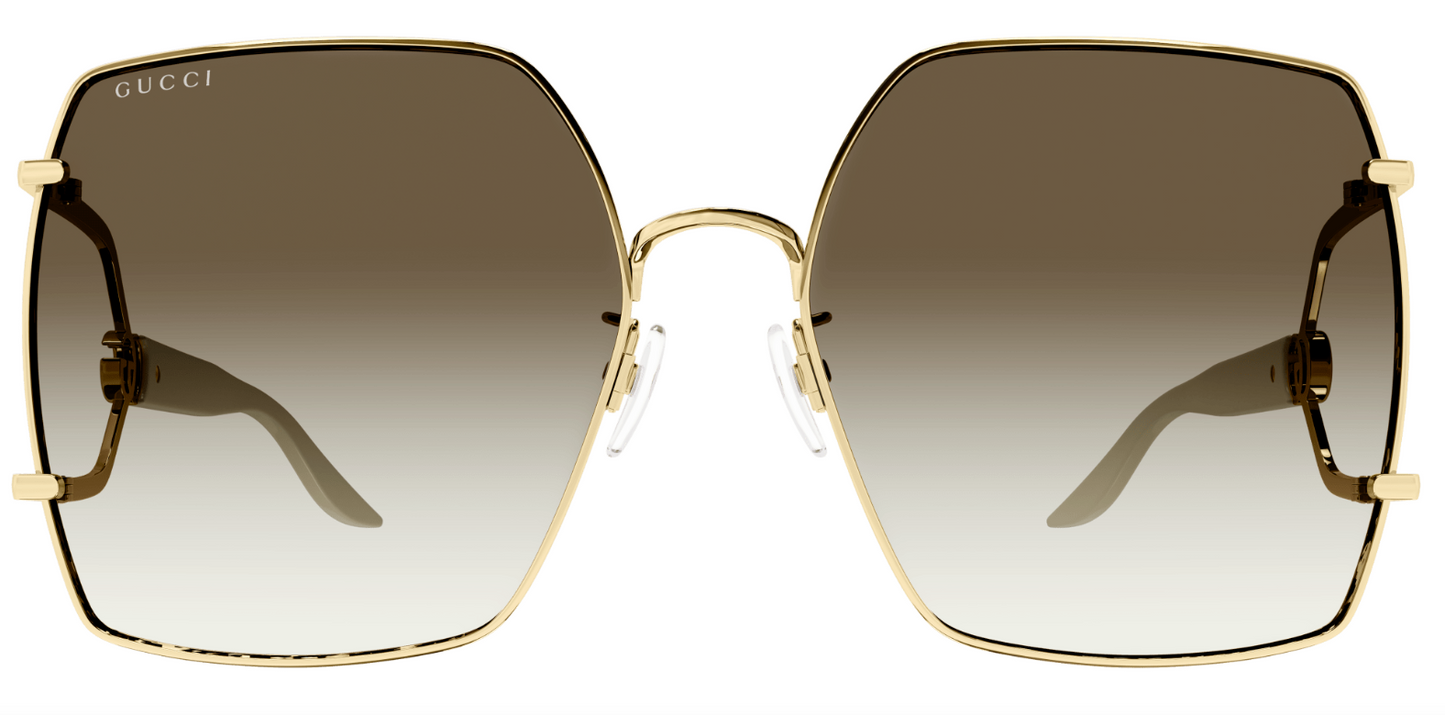 Womens Metal Gold Sunglasses - Gucci