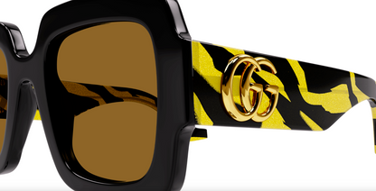 Recycled Acetate Sunglasses Yellow Black - Gucci