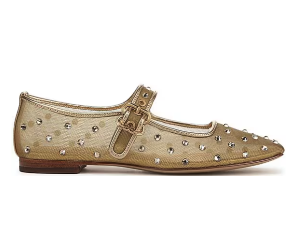 Michaela Shine Mary Jane Flat Gold - Sam Edelman