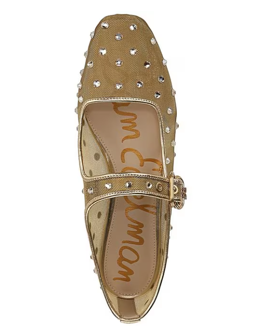 Michaela Shine Mary Jane Flat Gold - Sam Edelman