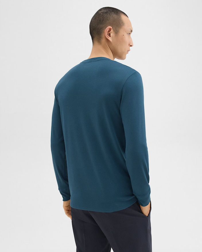 Essential Long Sleeve Tee Twilight - Theory Men