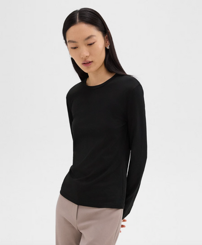 Tiny Long Sleeve Tee Black - Theory Women