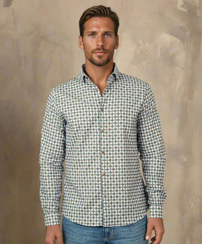 Nova Shirt Rings And Ropes Light Blue - Stone Rose