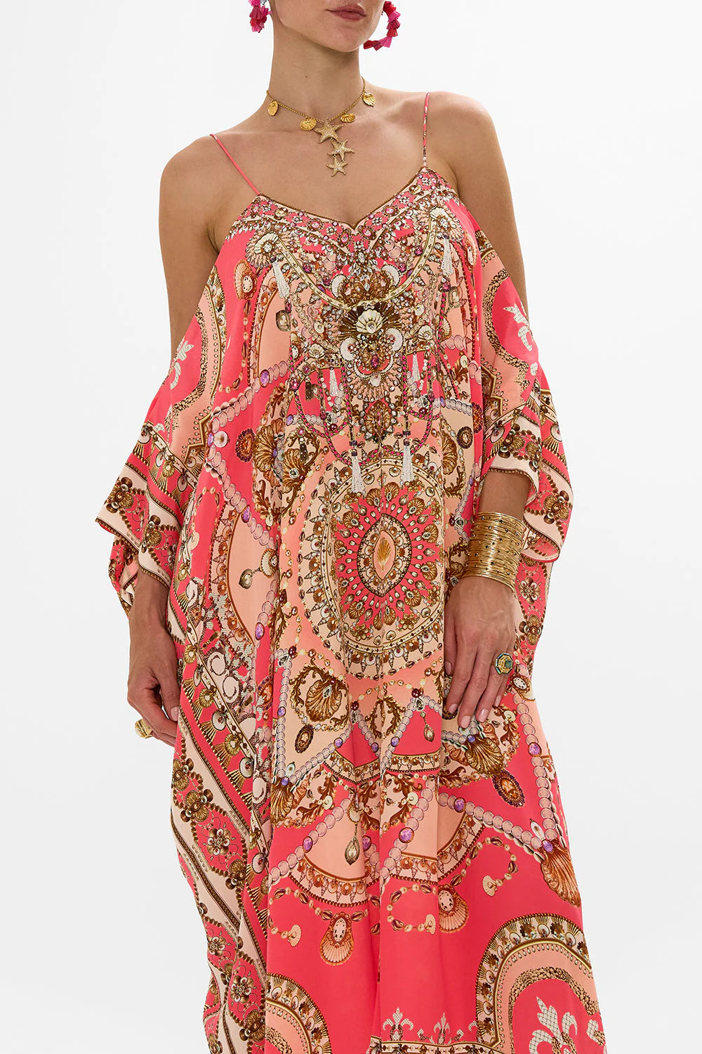 Shoestring Strap Kaftan Shell Games - Camilla