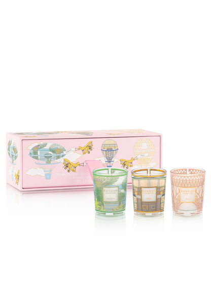 Trio Travel Candles Singapore Athens Paris - Baobab Collection