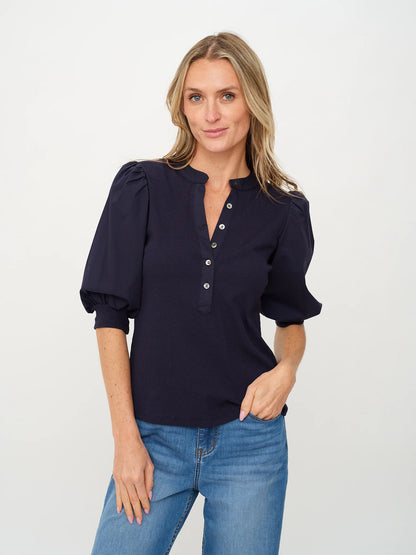 Audrey Top Navy - Six Fifty Clothing