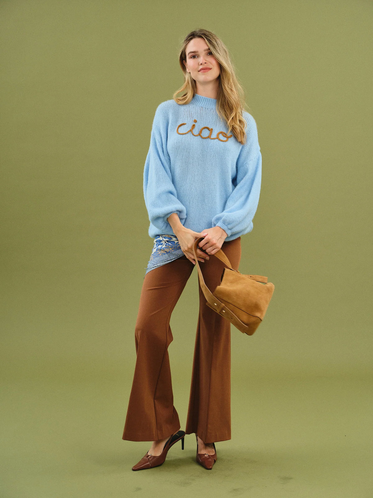 Ciao Sweater Light Blue - Six Fifty Clothing