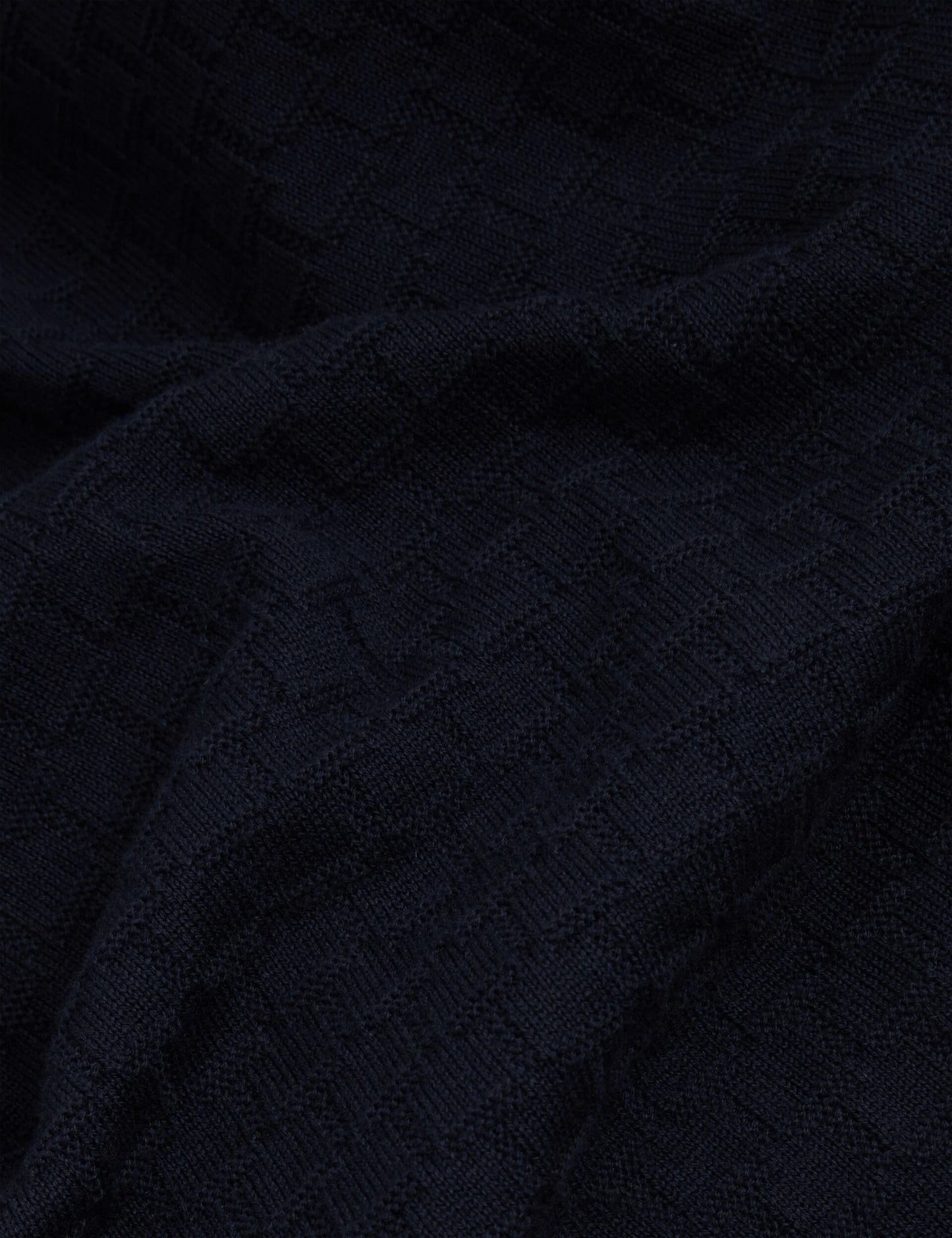 Jeremee Branded Texture Zip Neck Jumper Navy - Ted Baker