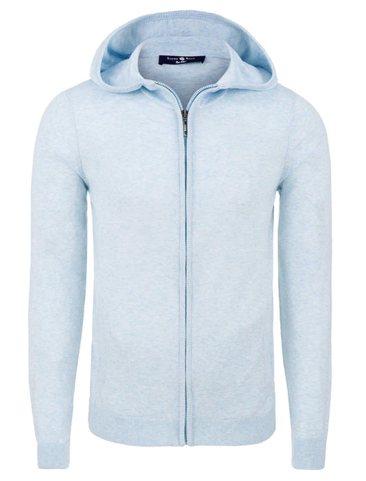 Natural Heather Hoodie Light Blue - Stone Rose