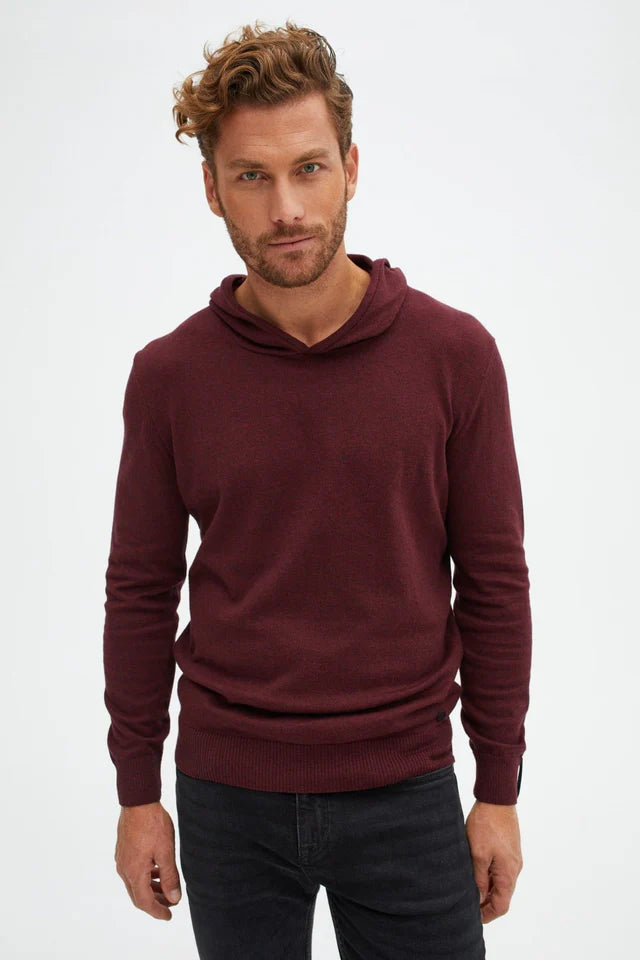 Natural Hoodie Deep Plum - Stone Rose