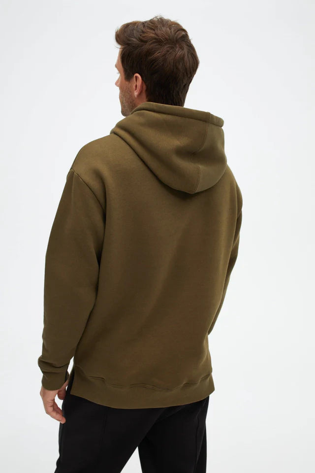 Solid Fleece Hoodie Olive - Stone Rose