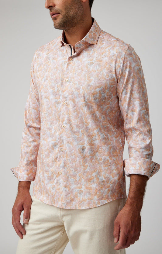 Watercolor Short Sleeve Shirt Copper - Stone Rose