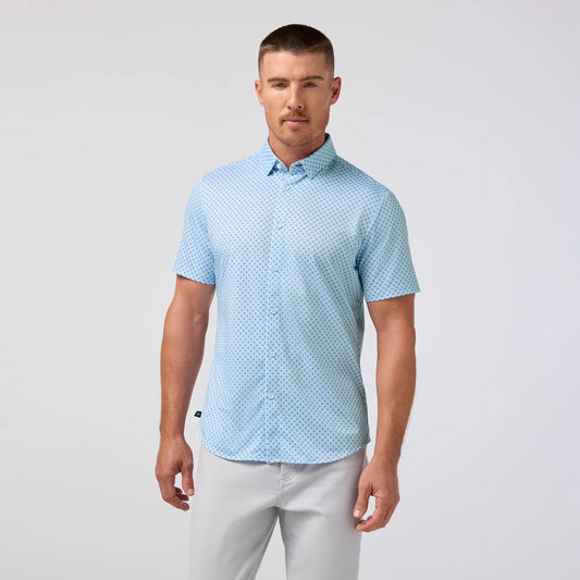 Halyard Short Sleeve Cloud Blue Circle Dash - Mizzen + Main