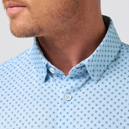 Halyard Short Sleeve Cloud Blue Circle Dash - Mizzen + Main