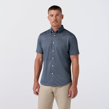 Halyard Short Sleeve Navy Floral Lattice - Mizzen + Main