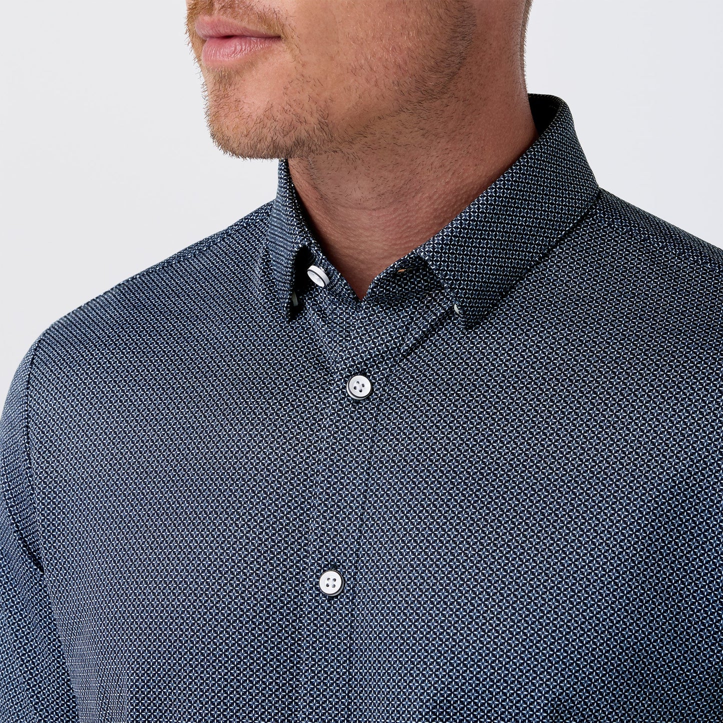 Halyard Short Sleeve Navy Floral Lattice - Mizzen + Main