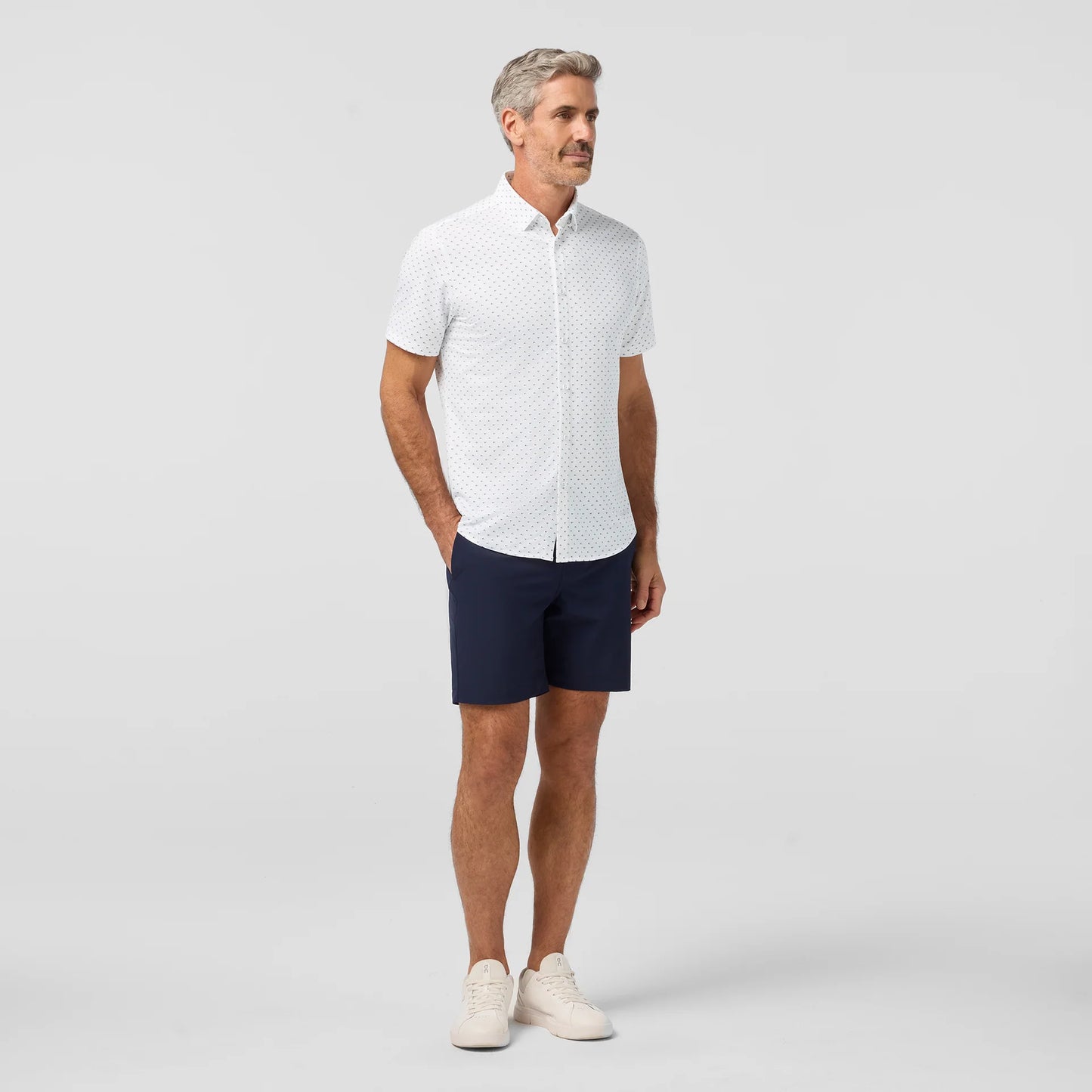 Halyard Short Sleeve White Tossed Triangle - Mizzen + Main